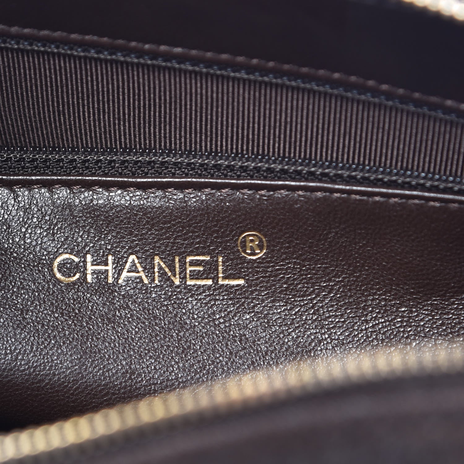 Chanel Jersey Chevron Quilted Camera Case Brown 6 of 10