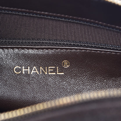 Chanel Jersey Chevron Quilted Camera Case Brown 6 of 10