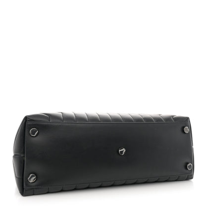 Saint Laurent Calfskin Y Quilted Monogram Monochrome Large Loulou Chain Satchel Black 4 of 12