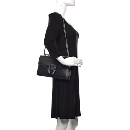 Gucci Pebbled Calfskin Small Dionysus Shoulder Bag Black 2 of 10
