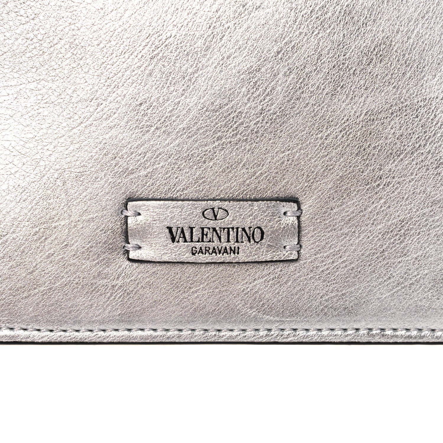 Valentino Garavani Metallic Calfskin VSling Belt Bag Silver 14 of 14