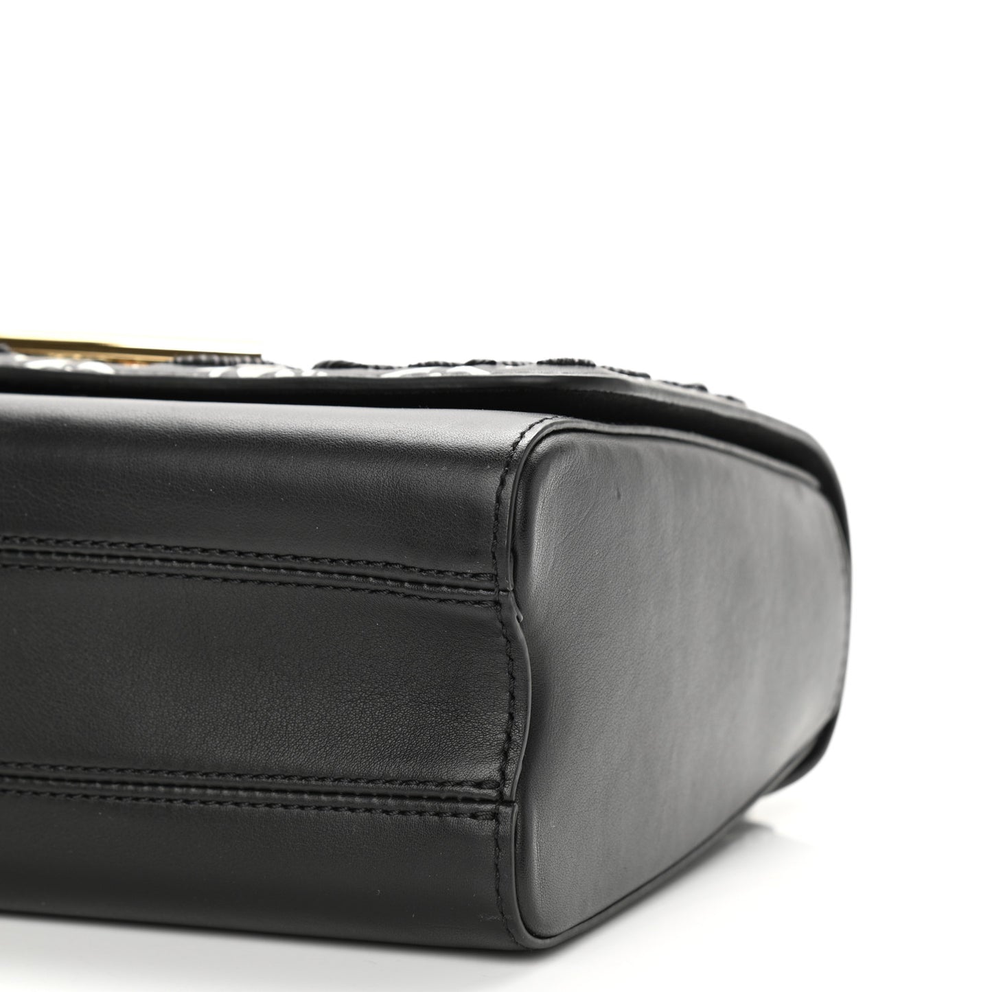 Calfskin Since 1854 Embroidered Twist MM Black