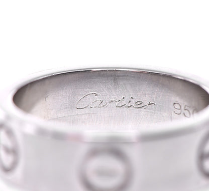 Cartier Platinum 5.5mm LOVE Ring 48 4.5 3 of 6