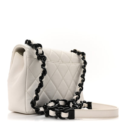 Chanel Caviar Quilted My Everything Flap White Black 3 of 10