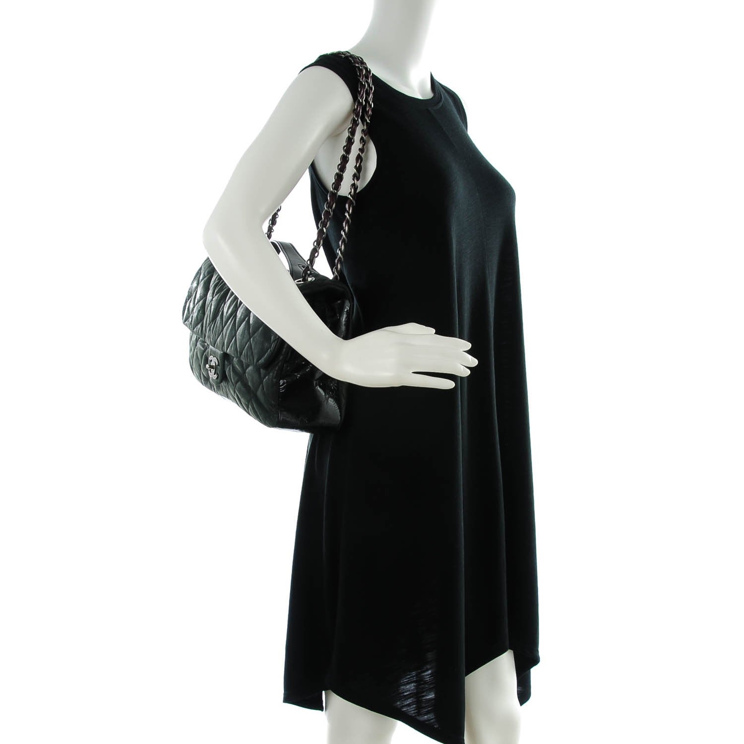 Chanel Iridescent Calfskin In The Mix Jumbo Flap Black 2 of 8