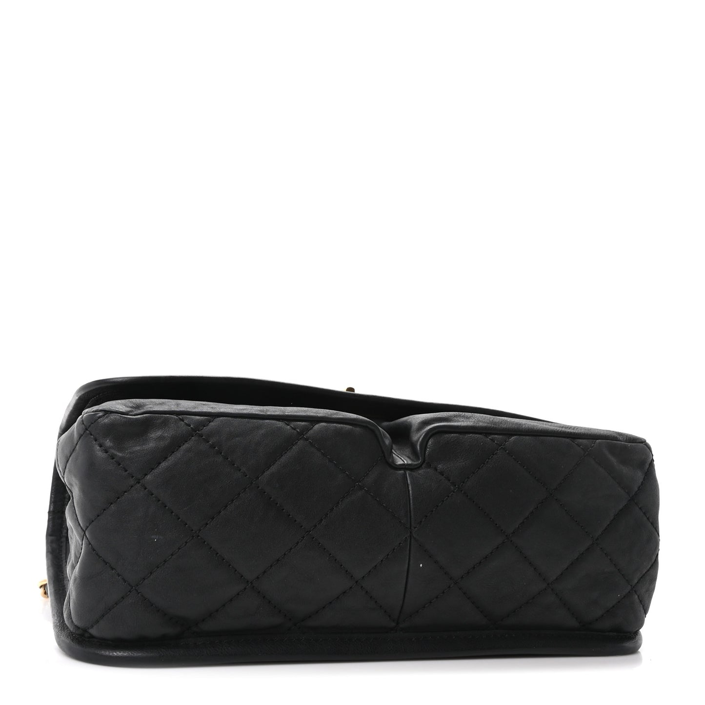 Aged Calfskin Quilted 2.55 Reissue Chain Flap  Black