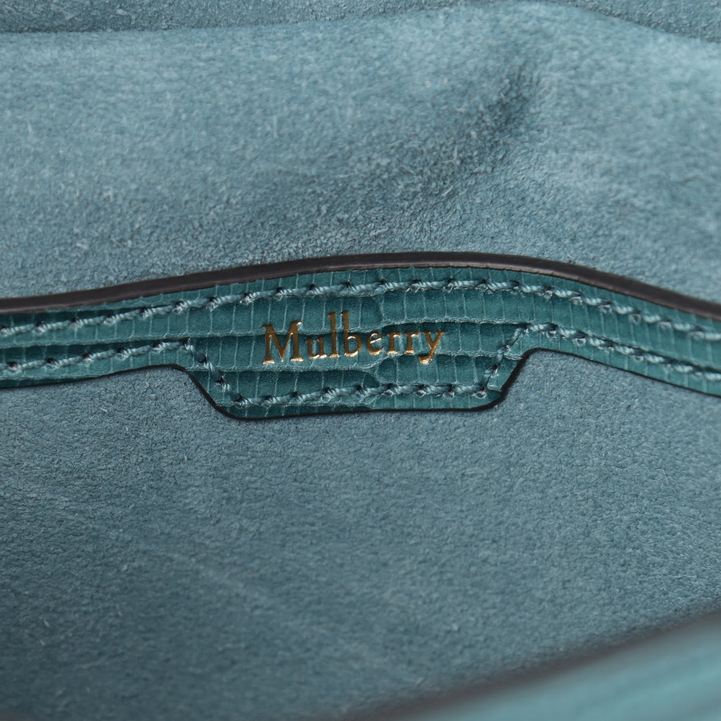 Lizard Embossed Calfskin Amberley Satchel Frozen
