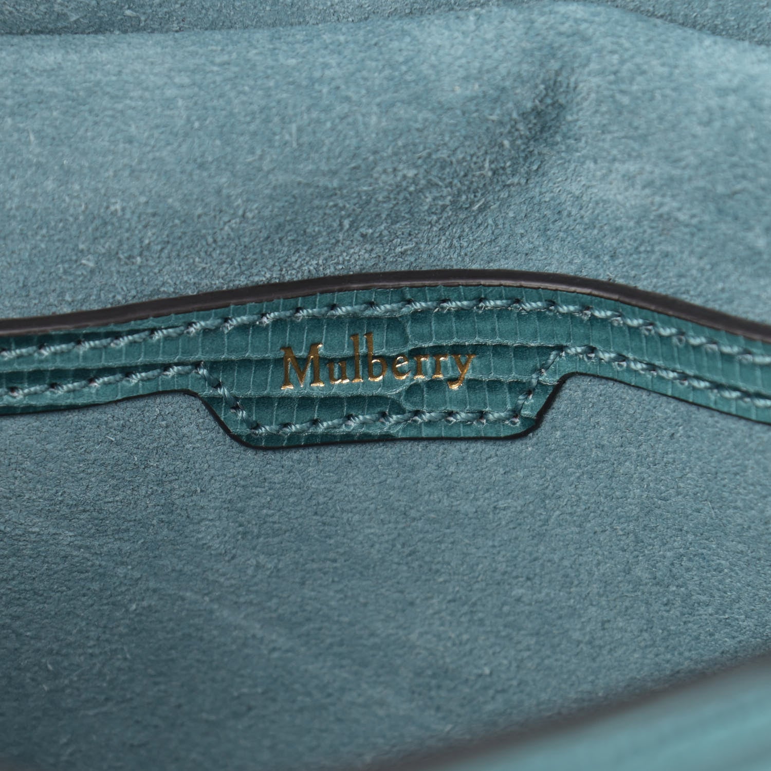 Mulberry Lizard Embossed Calfskin Amberley Satchel Frozen 6 of 11