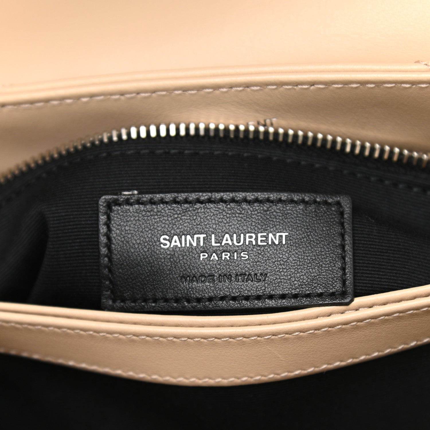 Saint Laurent Calfskin Y Quilted Monogram Toy Loulou Crossbody Bag Nude Powder 6 of 9