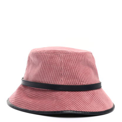 Gucci Lanzo Stretch Cord Azalea Calfskin Horsebit Bob Mulina Bucket Hat XL Lipstick Rose Blue 8 of 10
