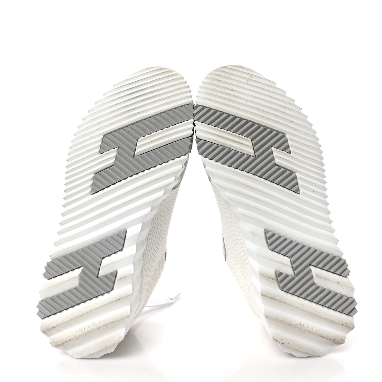 Technical Canvas Suede Goatskin Bouncing Sneakers 36 White Multicolor
