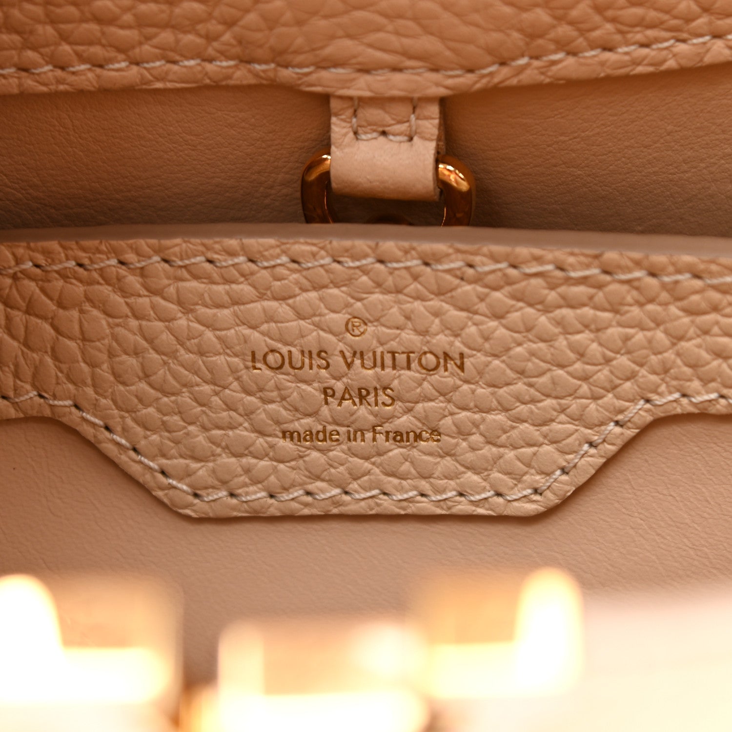 Louis Vuitton Taurillon Mechanical Flowers Smile Capucines BB Beige 5 of 8