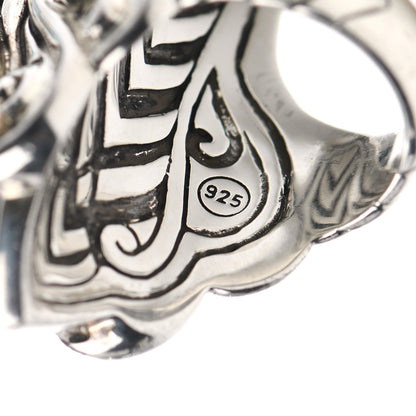 John Hardy Sterling Silver Black Spinel Blue Sapphire Naga Head Ring 54 7 6 of 7