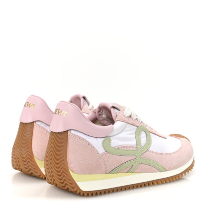 Loewe Nylon Suede Flow Runner Sneakers 38 Bonbon White 5 of 9
