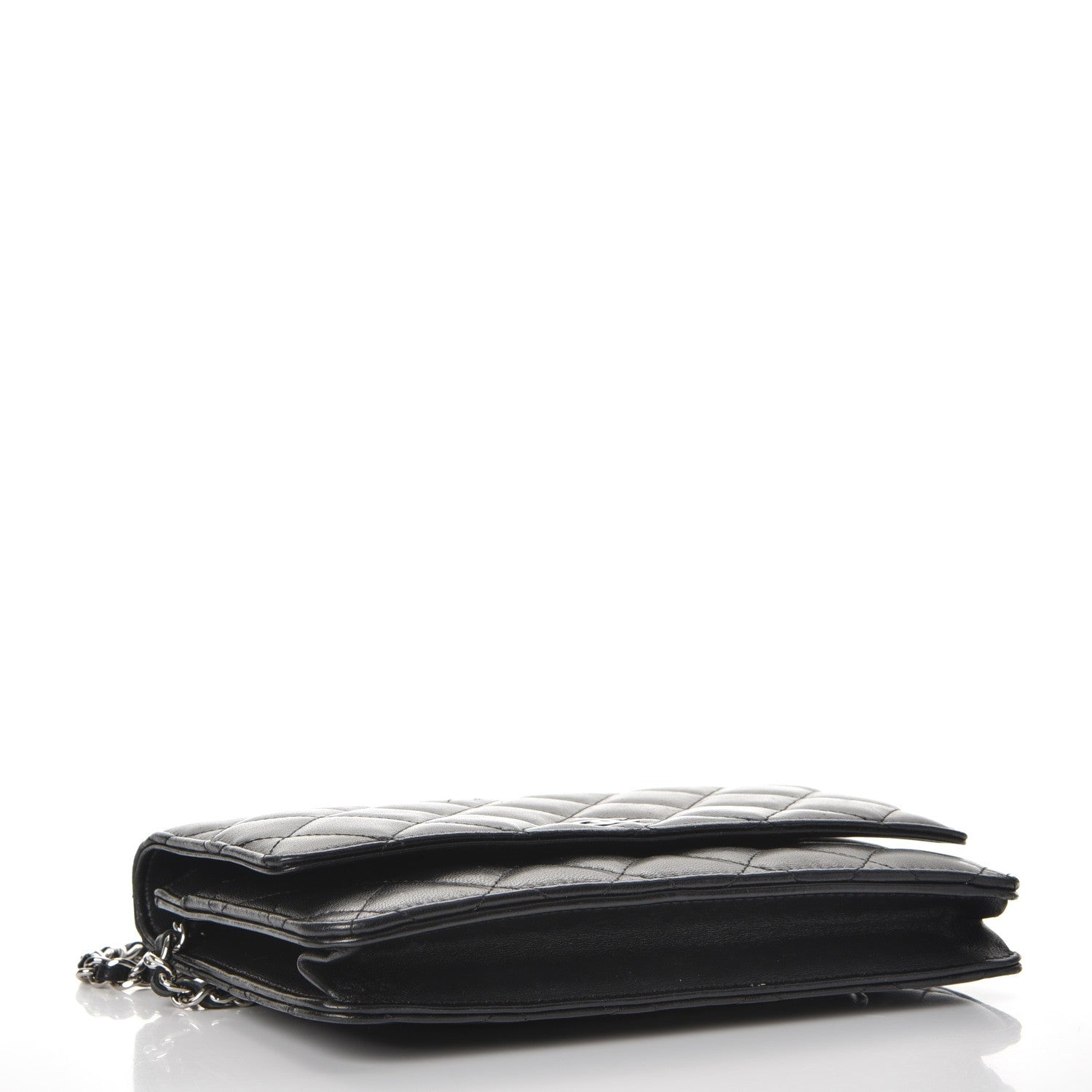 Chanel Lambskin Quilted Wallet On Chain WOC Black 4 of 12