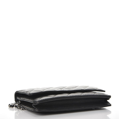 Chanel Lambskin Quilted Wallet On Chain WOC Black 4 of 12