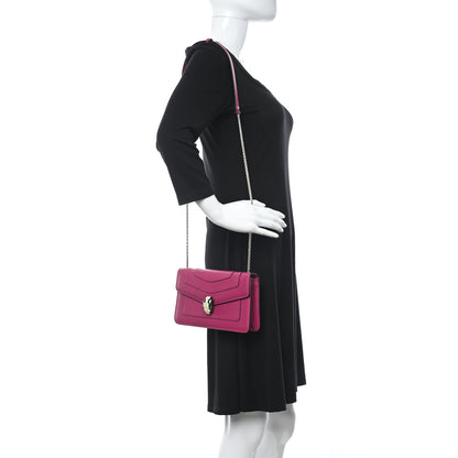 Bulgari Calfskin Serpenti Forever Crossbody Bag Plum 2 of 12