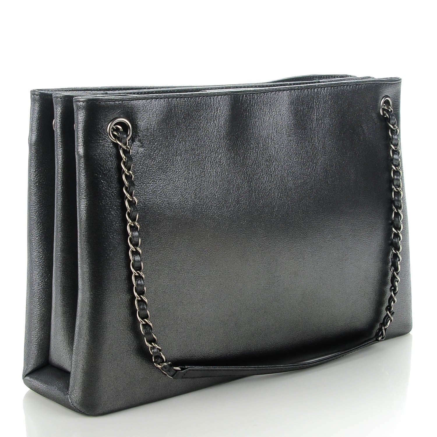Chanel Iridescent Calfskin CC East West Shopping Tote Black 3 of 7