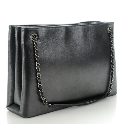 Chanel Iridescent Calfskin CC East West Shopping Tote Black 3 of 7