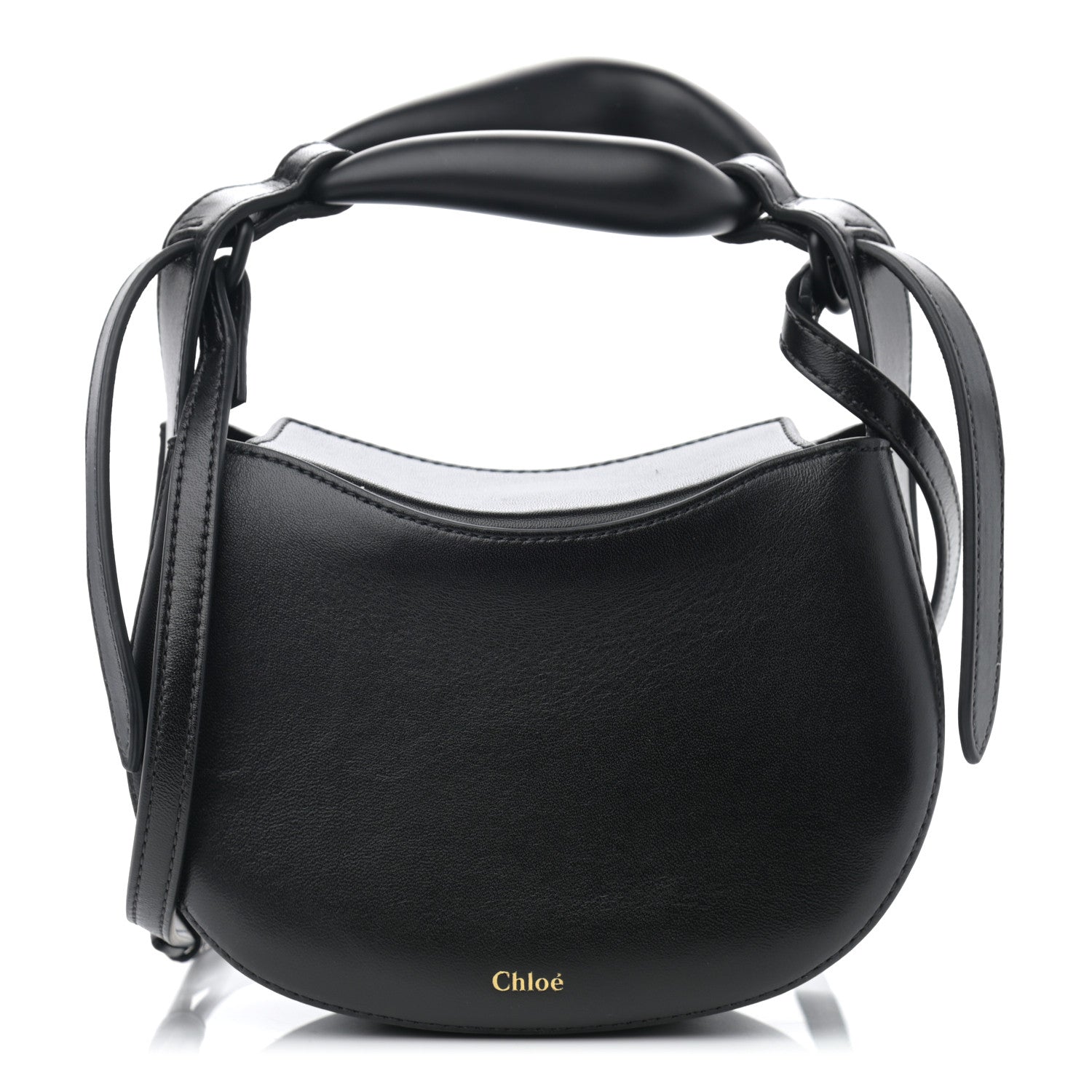 Chloe Small Grain Calfskin Kiss Bag Black 1 of 9