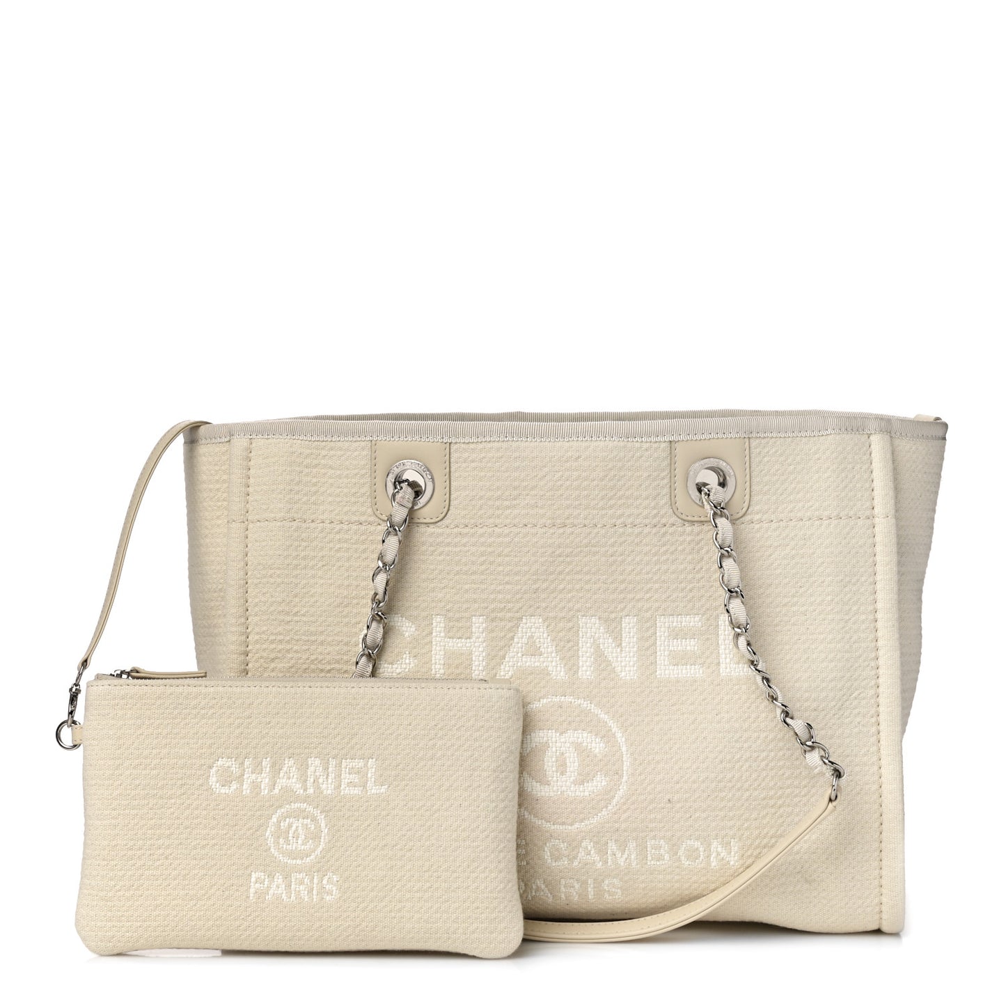 Mixed Fibers Small Deauville Tote White