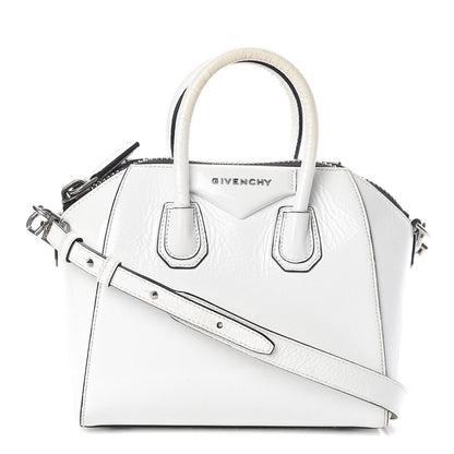 Givenchy Crinkled Patent Calfskin Mini Antigona White 1 of 11