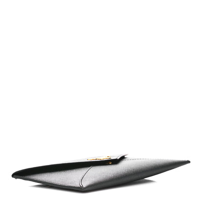 Prada Saffiano Metal Envelope Wallet Black 4 of 12