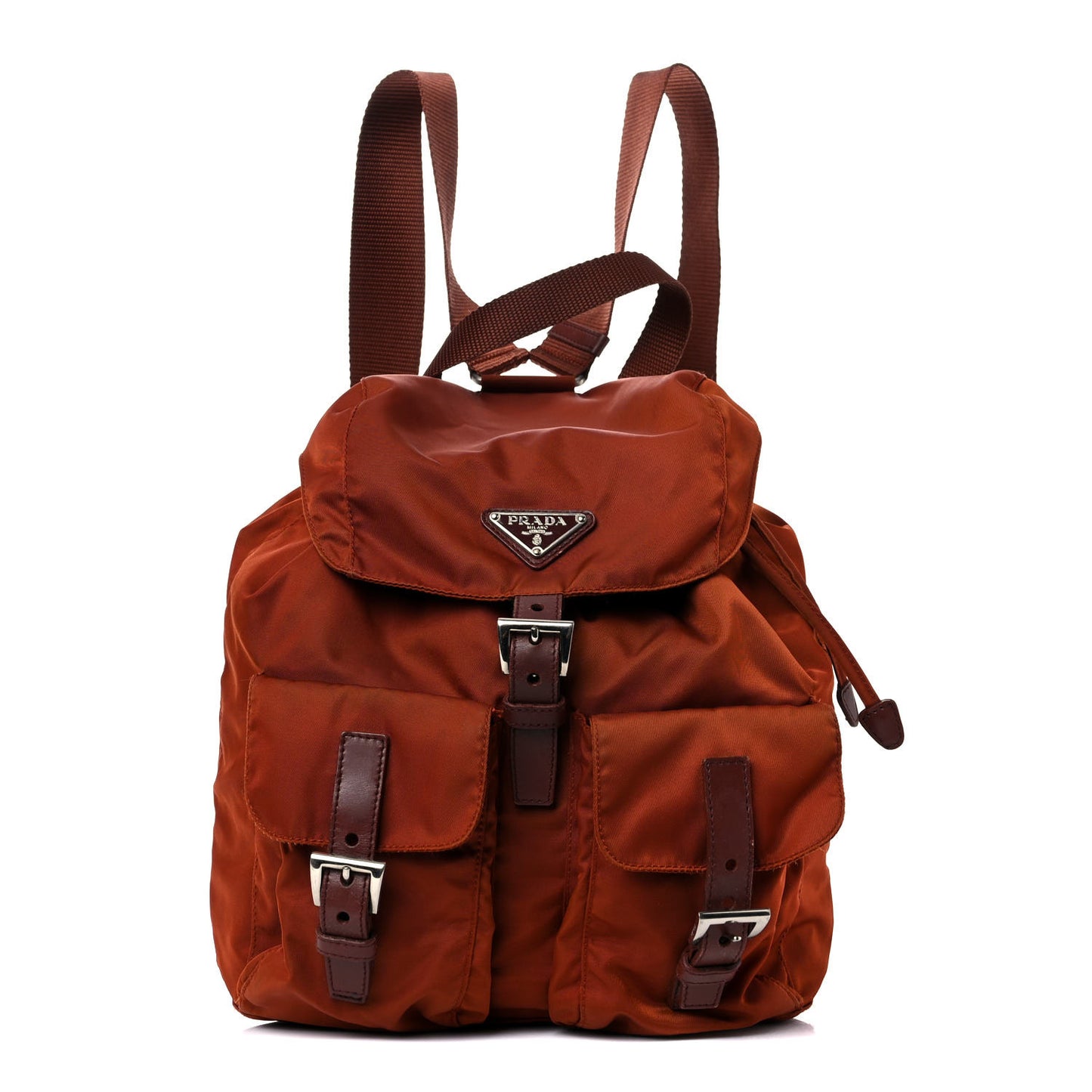 Tessuto Nylon Saffiano Vela Backpack Papaya