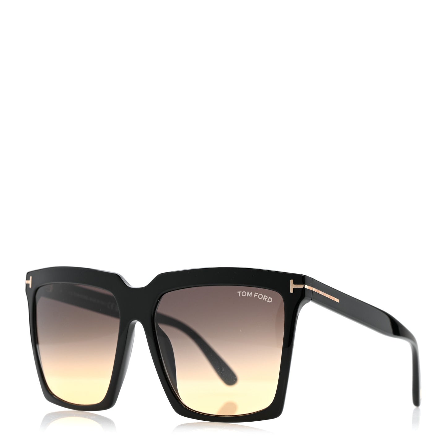 Acetate Sabrina-02 Square Sunglasses TF764 Black
