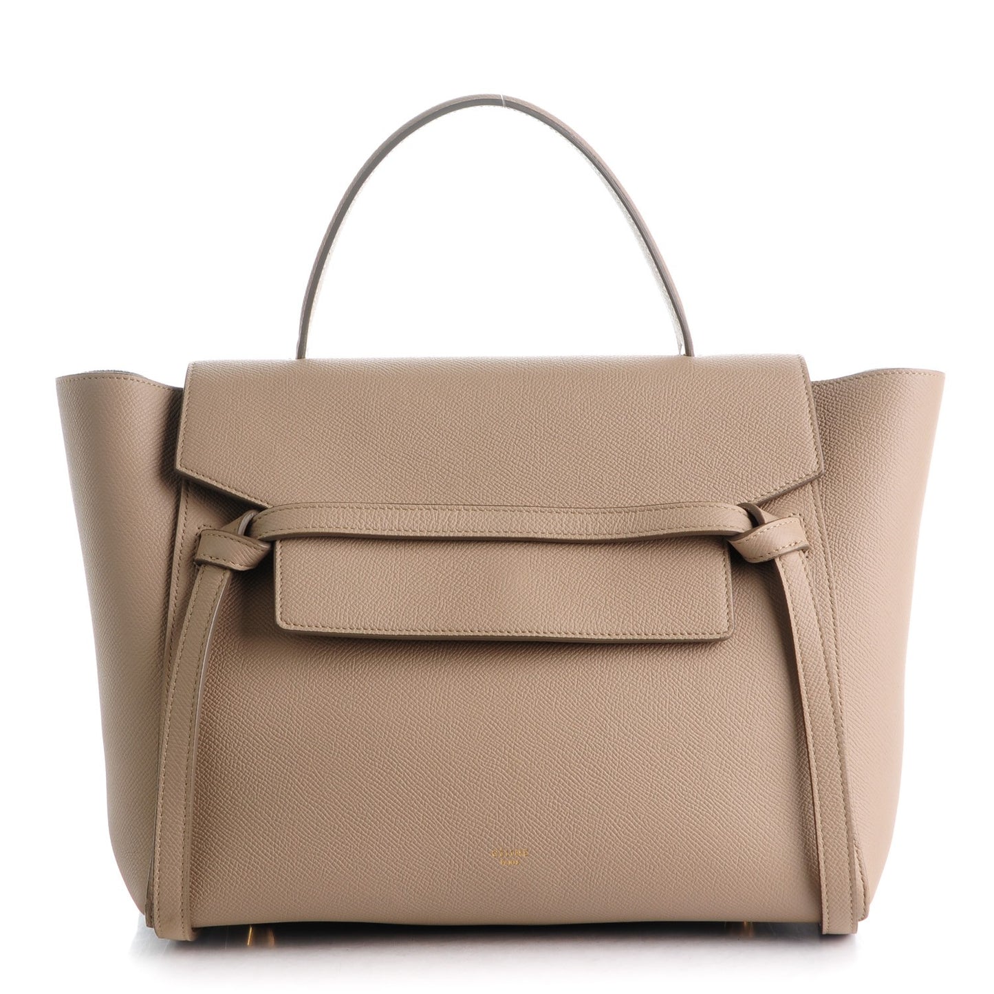 Grained Calfskin Mini Belt Bag Light Taupe