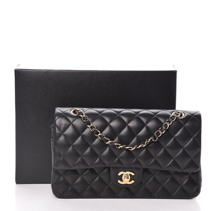 Chanel Lambskin Quilted Medium Double Flap Black 12 of 12