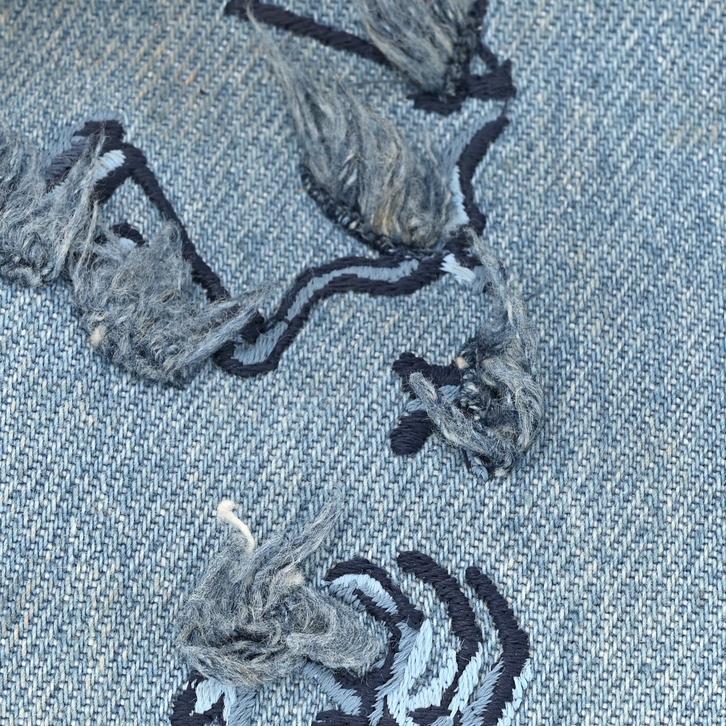 Denim Embroidered Astrology Small Fendi First Chiaro