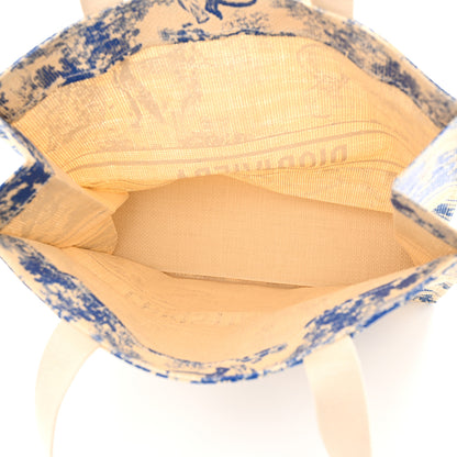 Christian Dior Straw Dioriviera Tote Blue 5 of 8