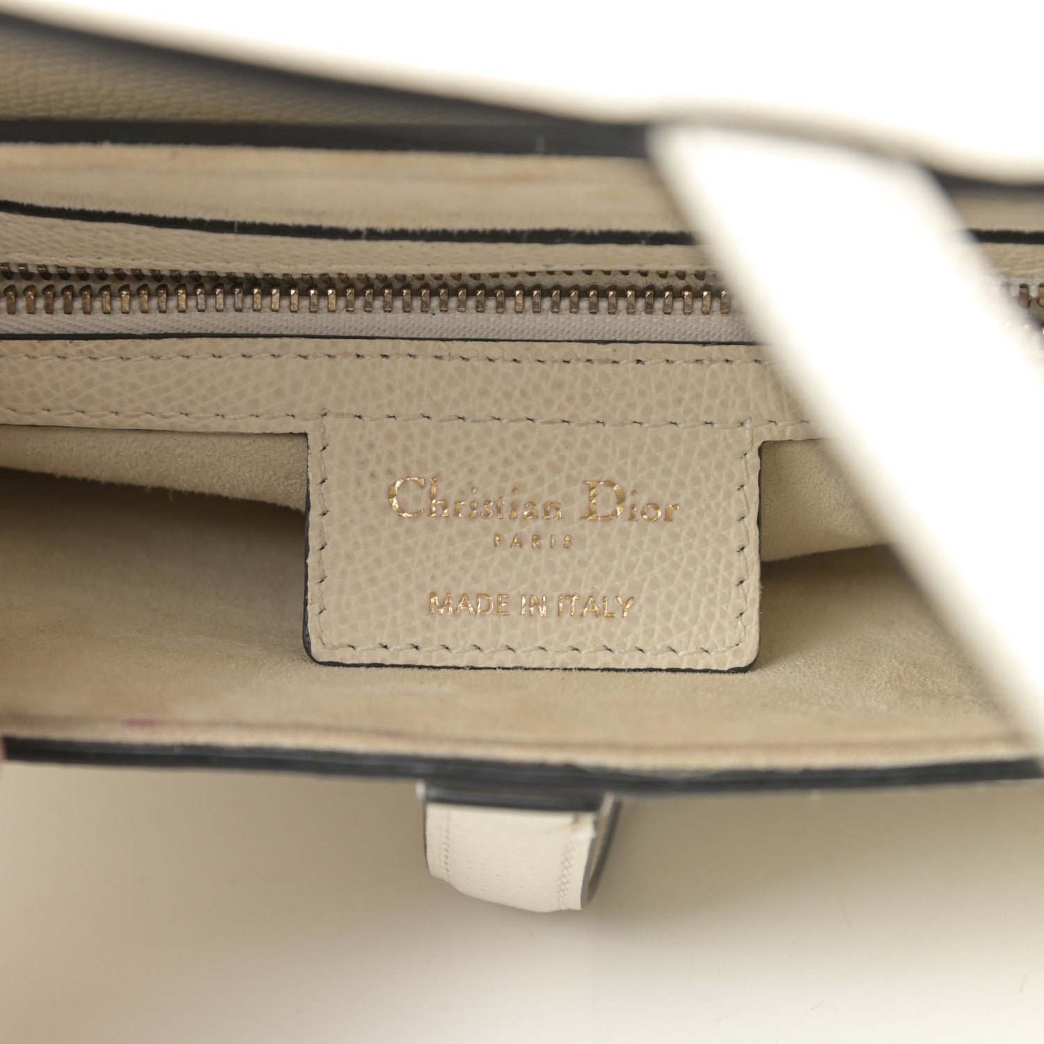 Christian Dior Grained Calfskin Saddle Bag White 6 of 11