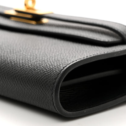 Hermes Epsom Kelly Wallet To Go Black 10 of 11