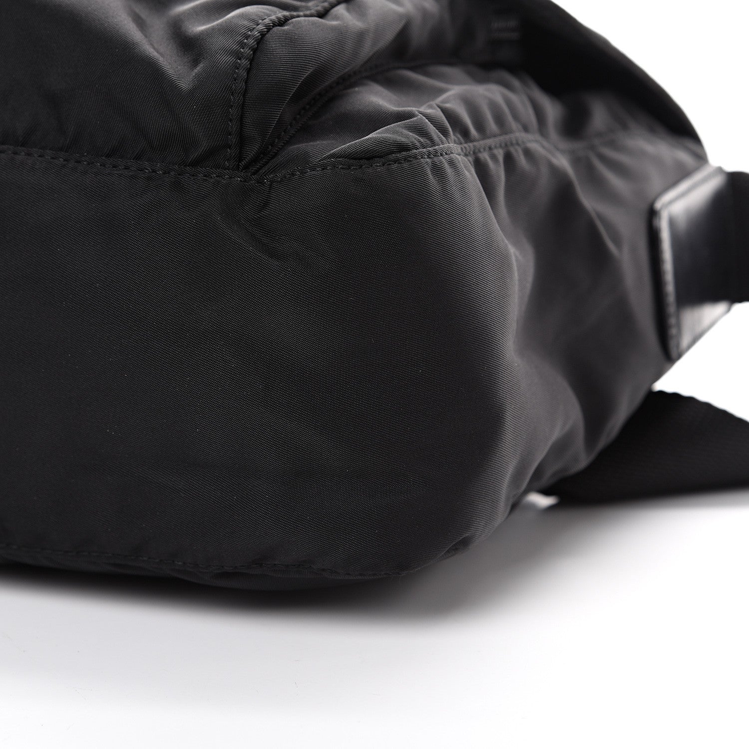 Prada Tessuto Nylon Single Buckle Messenger Bag Black 12 of 13
