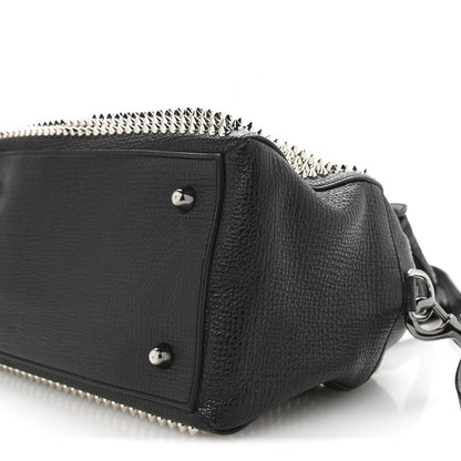 Christian Louboutin Grained Calfskin Studded Panettone Bowling Bag Black 10 of 10