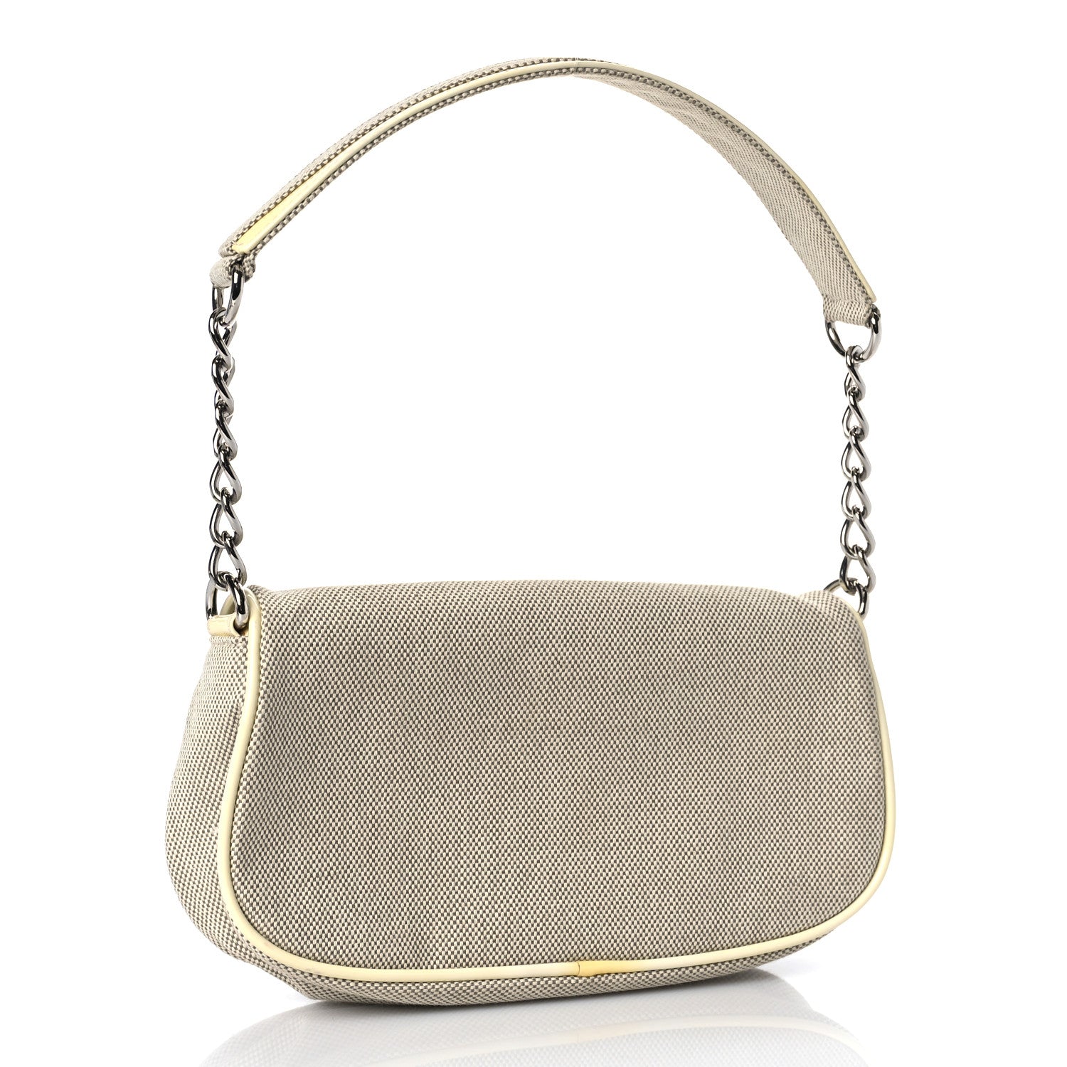 Chanel Canvas Camellia No. 5 Flap Beige Grey 3 of 11