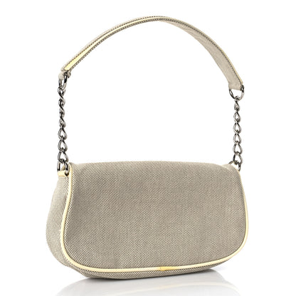 Chanel Canvas Camellia No. 5 Flap Beige Grey 3 of 11