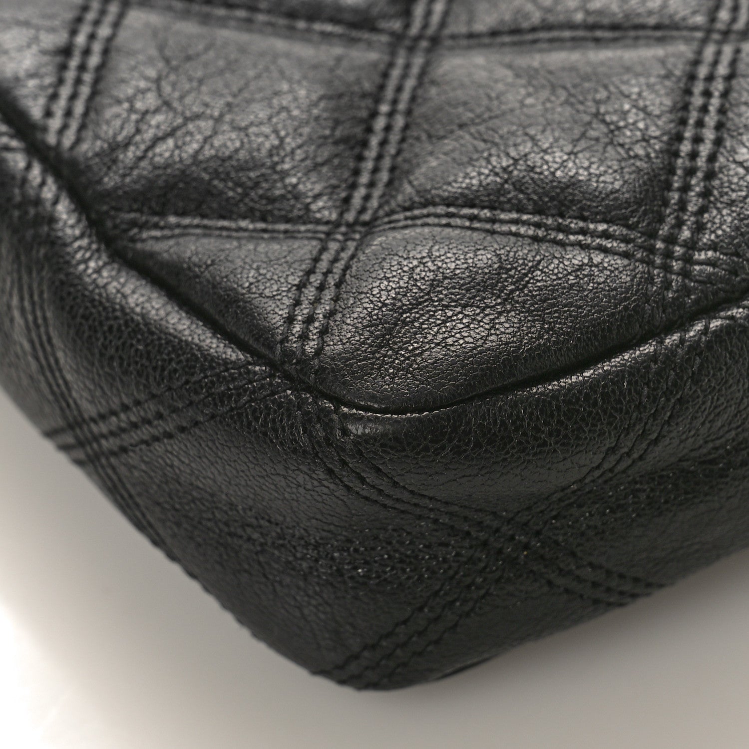 Saint Laurent Grained Lambskin Quilted Mini Becky Double Zip Bag Black 7 of 8