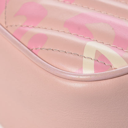 Gucci Calfskin Matelasse GucciGhost Small GG Marmont Chain Shoulder Bag Perfect Pink Rosa Ivory 14 of 14