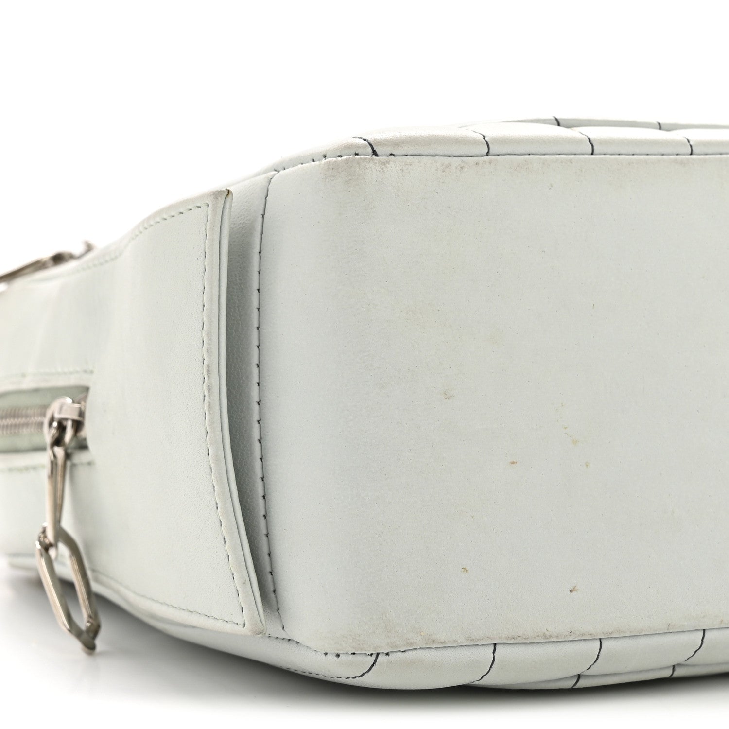 Chanel Lambskin Vertical Quilted Mademoiselle Camera Case Green 9 of 14