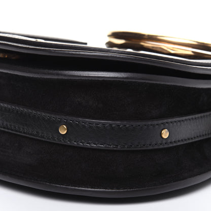 Chloe Calfskin Suede Small Nile Bracelet Bag Black 17 of 23