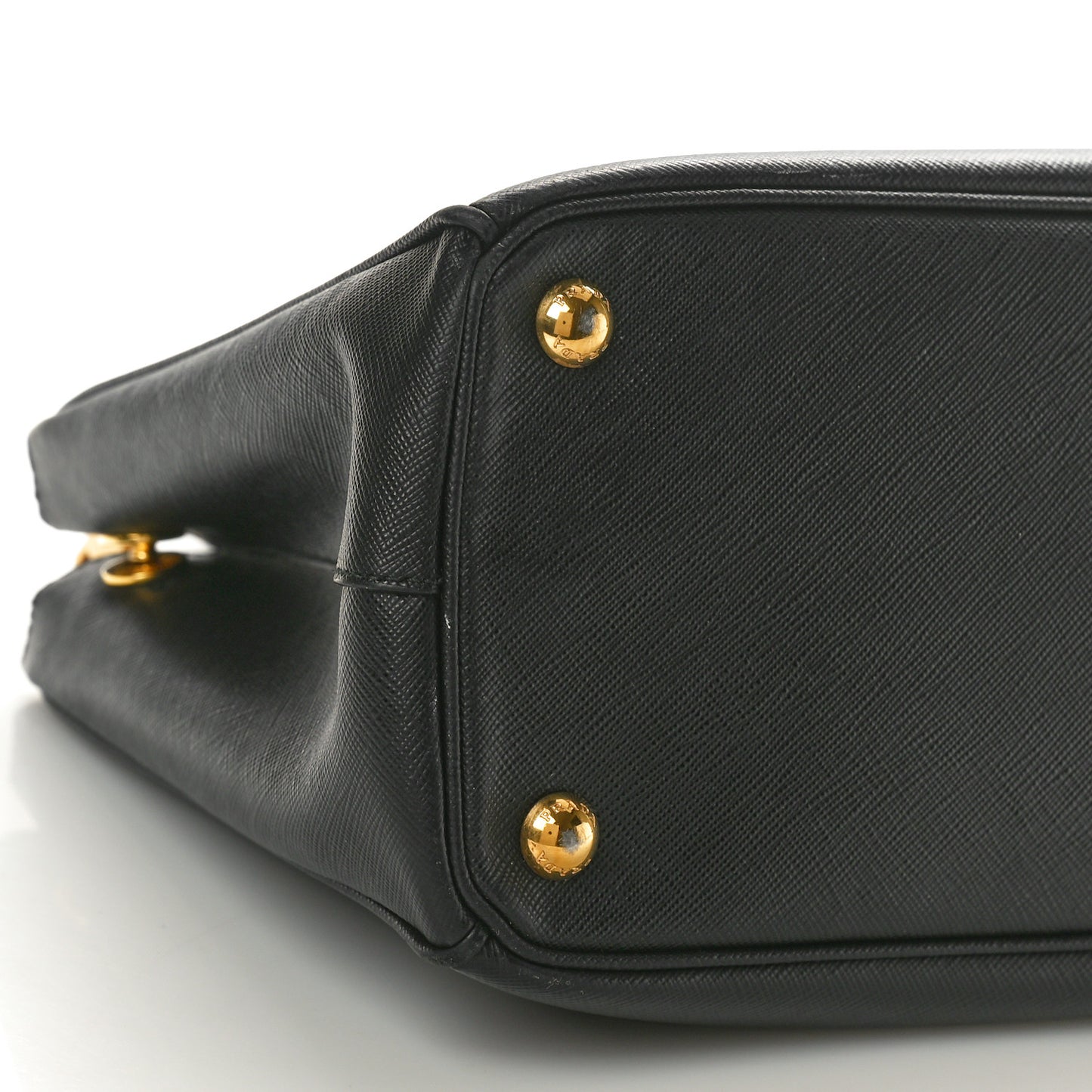 Saffiano Small Galleria Double Zip Tote Black