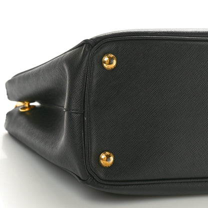 Prada Saffiano Small Galleria Double Zip Tote Black 9 of 10