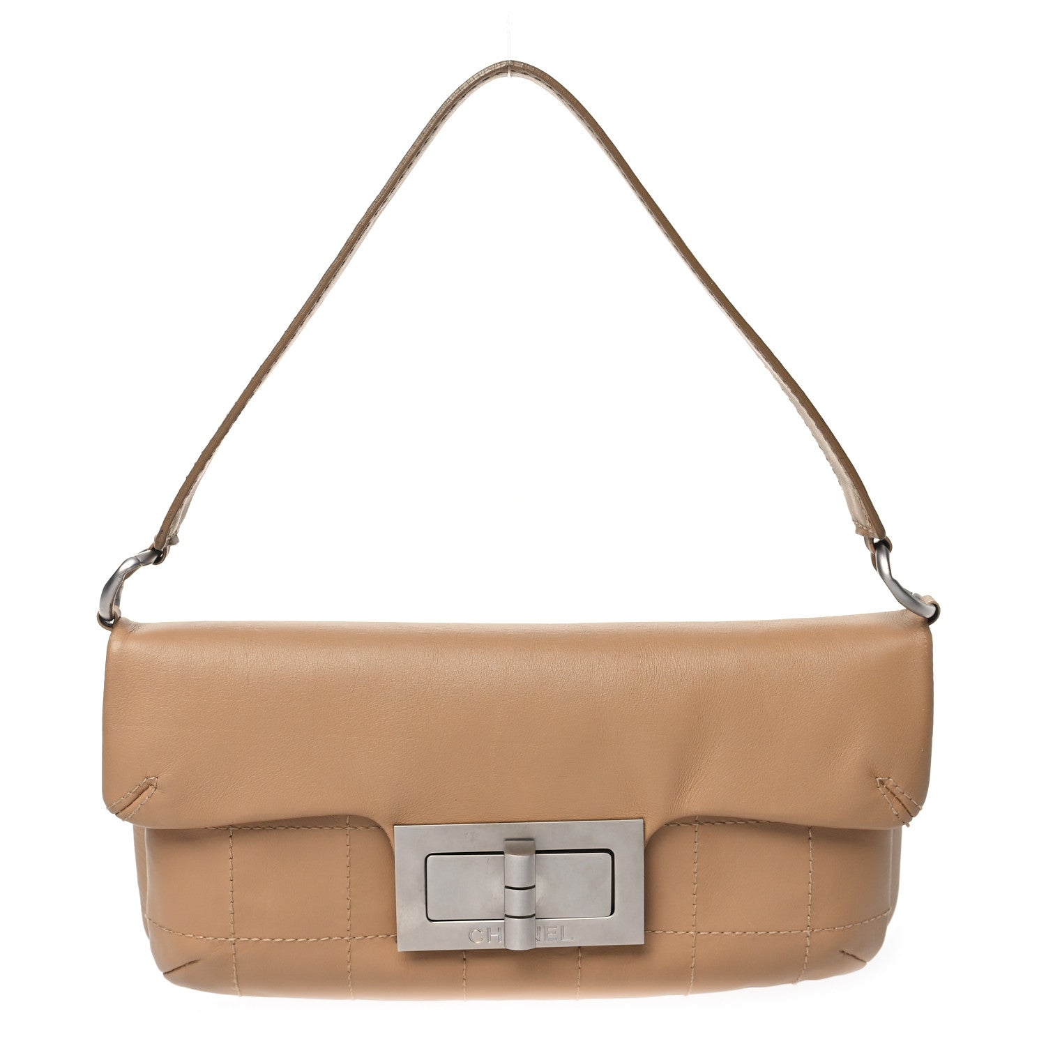 Chanel Lambskin Mademoiselle Chocolate Bar Shoulder Bag Beige 1 of 11