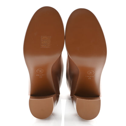 Chanel Calfskin Tall CC Boots 39 Brown 5 of 9