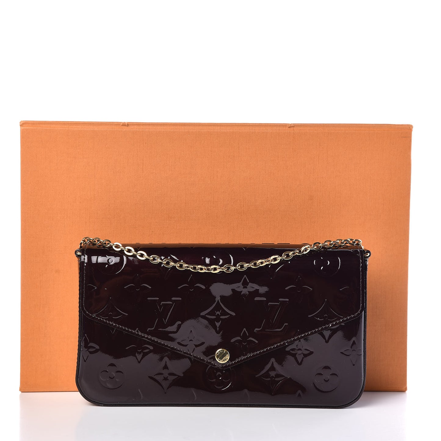 Vernis Pochette Felicie Chain Wallet Amarante