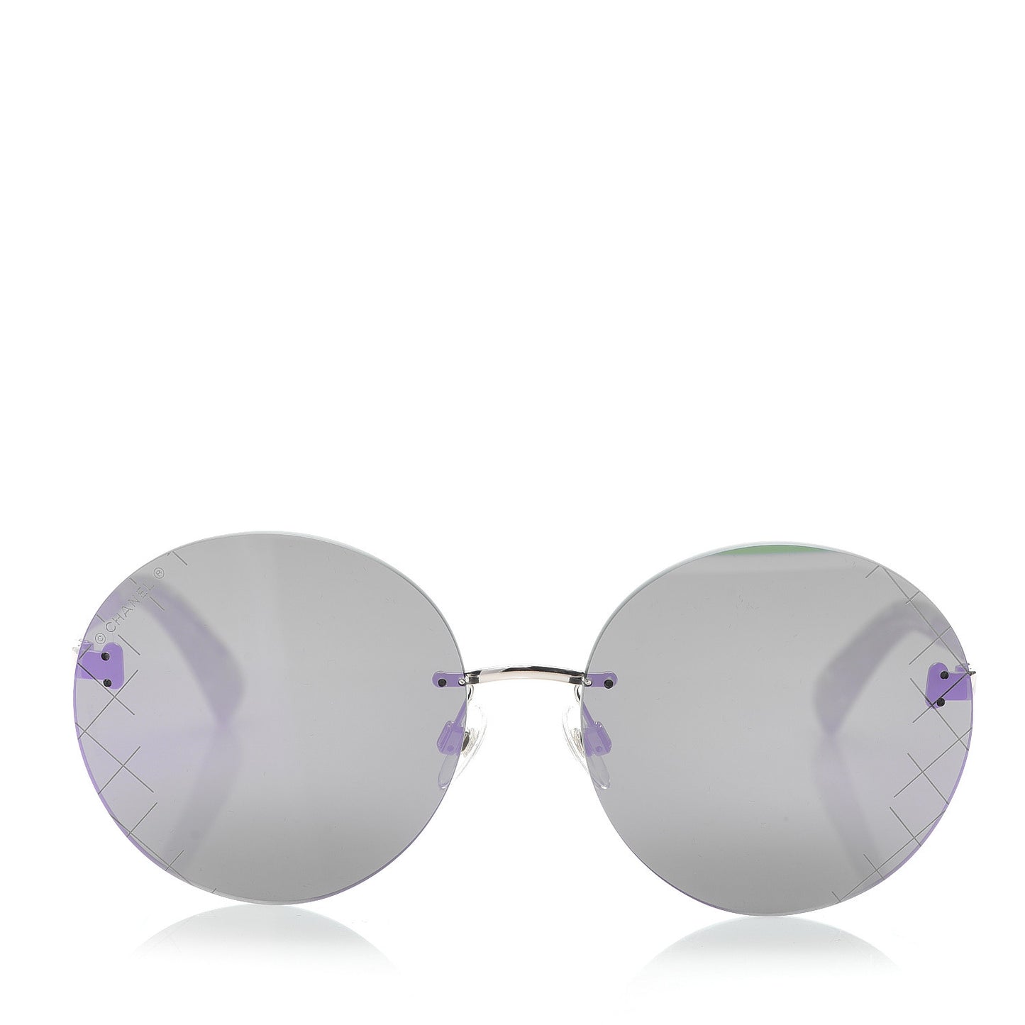 Mirrored Round Sunglasses 4216 Purple