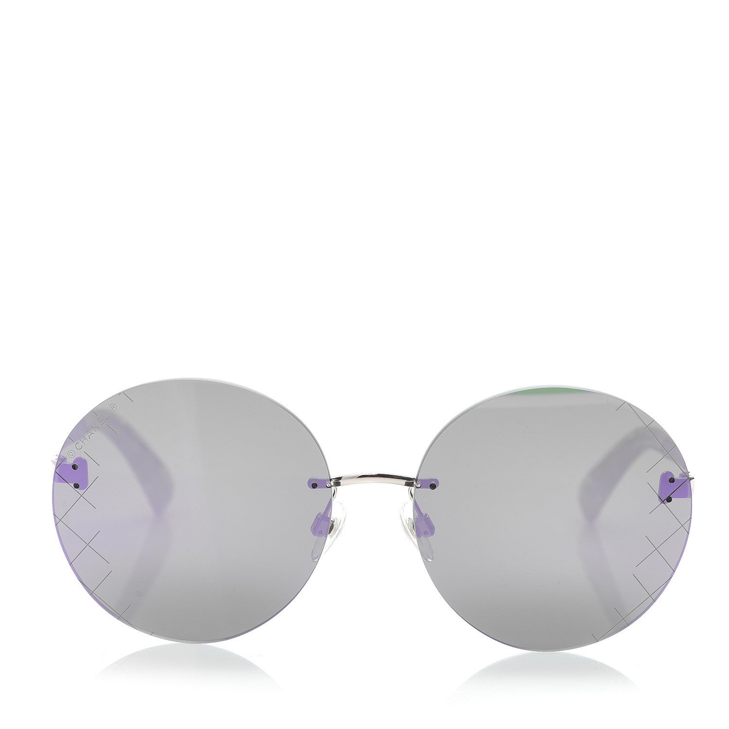 Chanel Mirrored Round Sunglasses 4216 Purple 2 of 7